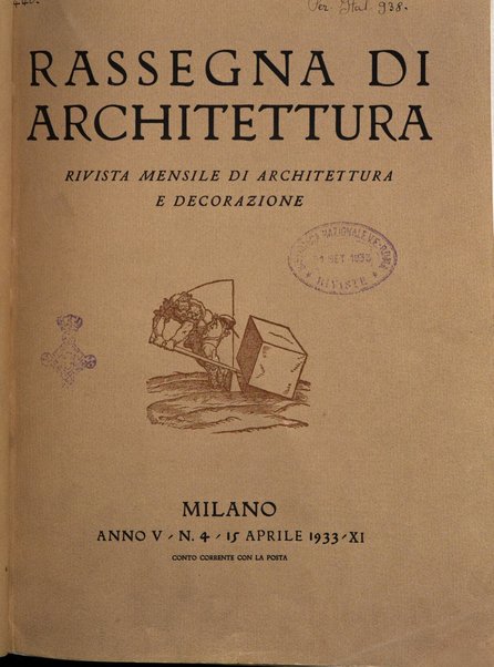 Rassegna di architettura rivista mensile di architettura e decorazione