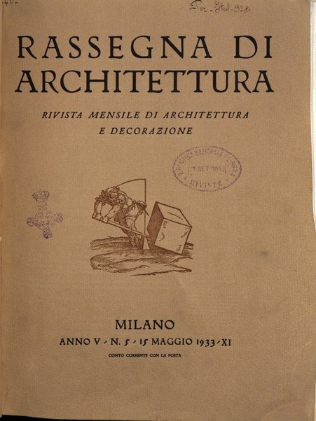 Rassegna di architettura rivista mensile di architettura e decorazione