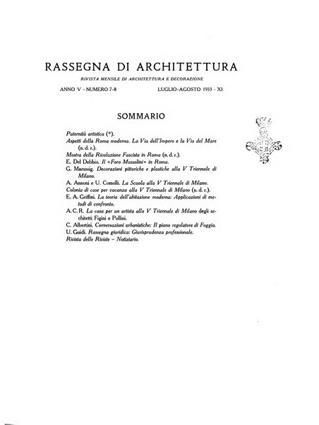 Rassegna di architettura rivista mensile di architettura e decorazione