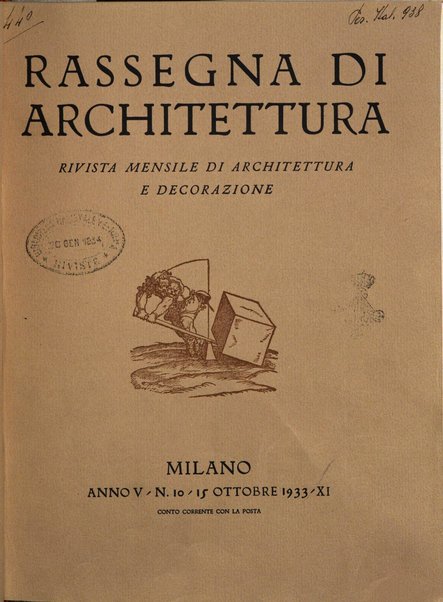 Rassegna di architettura rivista mensile di architettura e decorazione