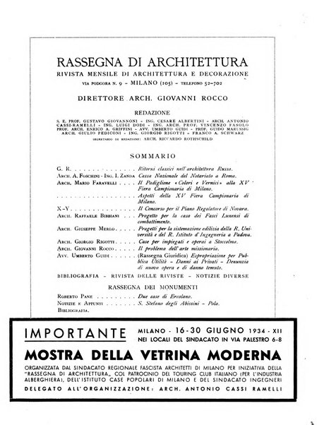 Rassegna di architettura rivista mensile di architettura e decorazione