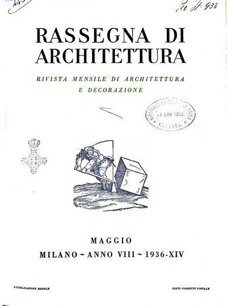 Rassegna di architettura rivista mensile di architettura e decorazione