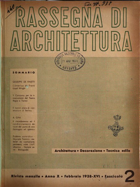 Rassegna di architettura rivista mensile di architettura e decorazione