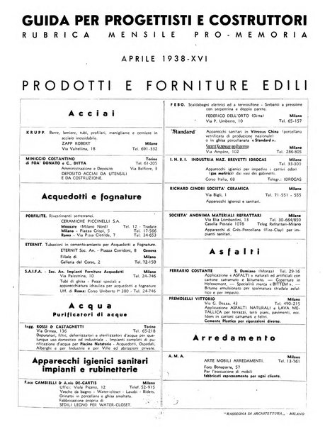 Rassegna di architettura rivista mensile di architettura e decorazione