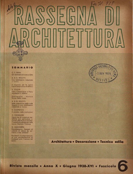 Rassegna di architettura rivista mensile di architettura e decorazione