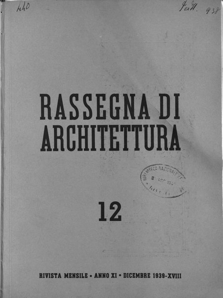 Rassegna di architettura rivista mensile di architettura e decorazione