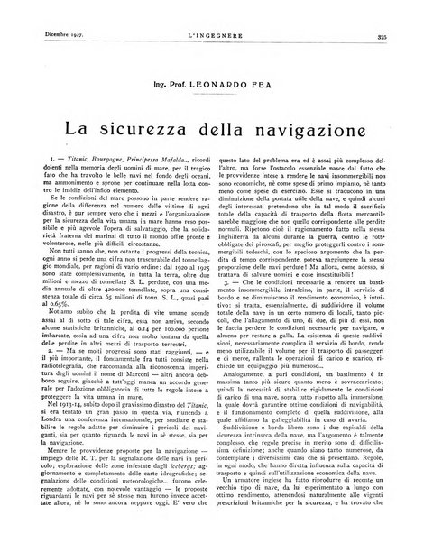 L'ingegnere rivista tecnica del Sindacato nazionale fascista ingegneri