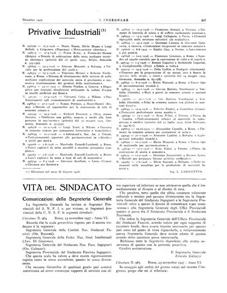 L'ingegnere rivista tecnica del Sindacato nazionale fascista ingegneri