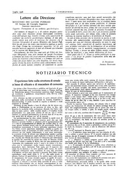 L'ingegnere rivista tecnica del Sindacato nazionale fascista ingegneri