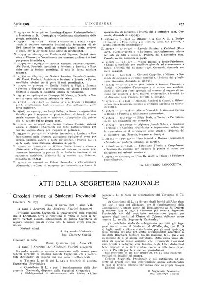 L'ingegnere rivista tecnica del Sindacato nazionale fascista ingegneri