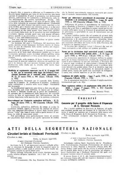 L'ingegnere rivista tecnica del Sindacato nazionale fascista ingegneri