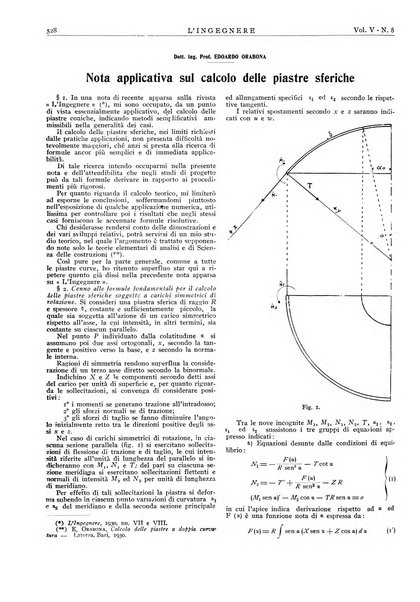 L'ingegnere rivista tecnica del Sindacato nazionale fascista ingegneri