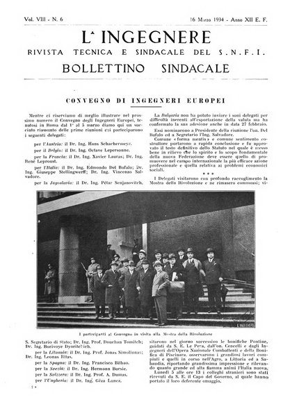 L'ingegnere rivista tecnica del Sindacato nazionale fascista ingegneri