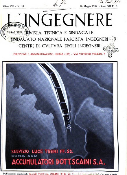 L'ingegnere rivista tecnica del Sindacato nazionale fascista ingegneri