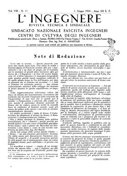 L'ingegnere rivista tecnica del Sindacato nazionale fascista ingegneri