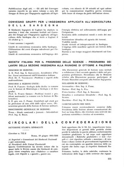 L'ingegnere rivista tecnica del Sindacato nazionale fascista ingegneri