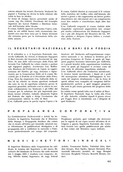 L'ingegnere rivista tecnica del Sindacato nazionale fascista ingegneri