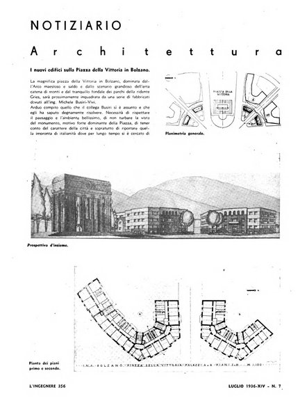 L'ingegnere rivista tecnica del Sindacato nazionale fascista ingegneri