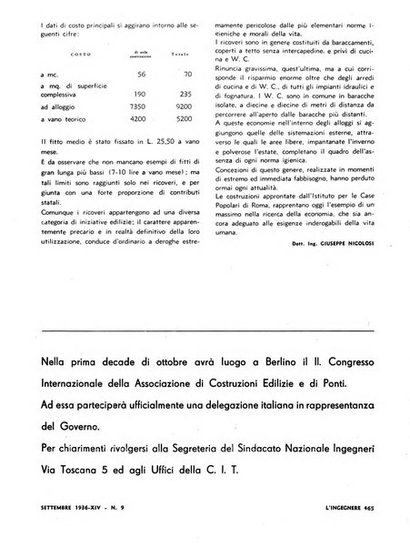 L'ingegnere rivista tecnica del Sindacato nazionale fascista ingegneri