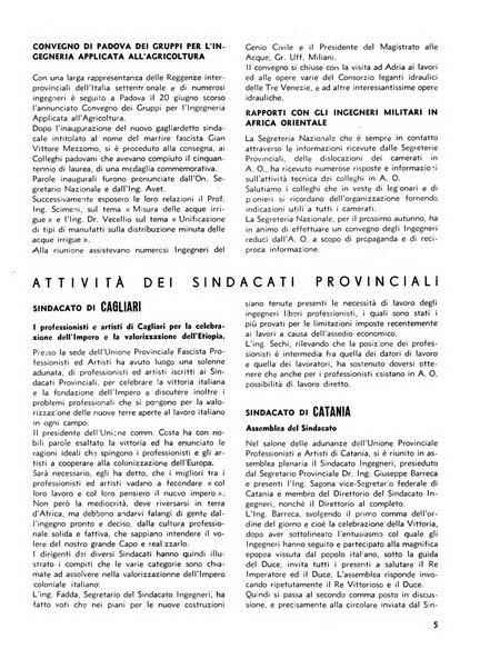 L'ingegnere rivista tecnica del Sindacato nazionale fascista ingegneri