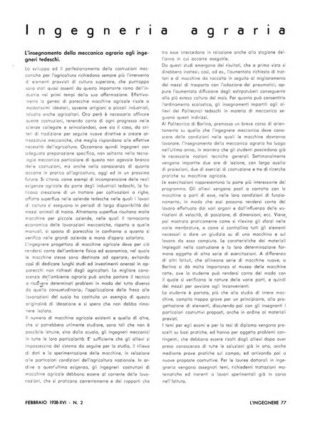 L'ingegnere rivista tecnica del Sindacato nazionale fascista ingegneri