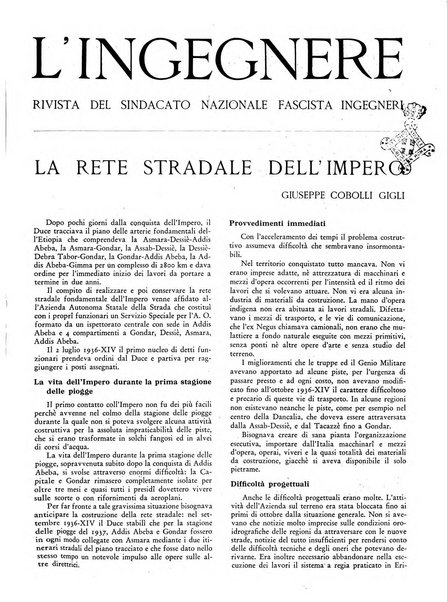 L'ingegnere rivista tecnica del Sindacato nazionale fascista ingegneri