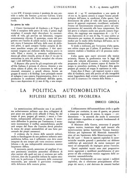 L'ingegnere rivista tecnica del Sindacato nazionale fascista ingegneri