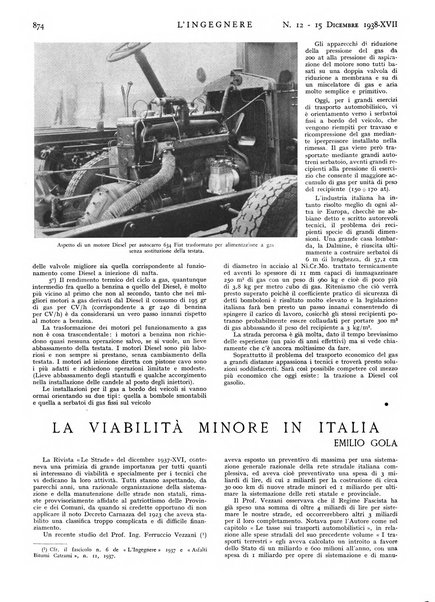 L'ingegnere rivista tecnica del Sindacato nazionale fascista ingegneri