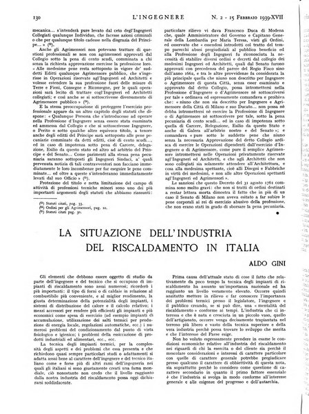 L'ingegnere rivista tecnica del Sindacato nazionale fascista ingegneri