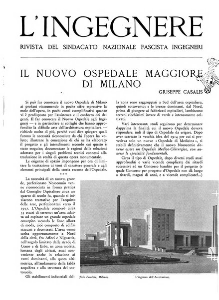 L'ingegnere rivista tecnica del Sindacato nazionale fascista ingegneri