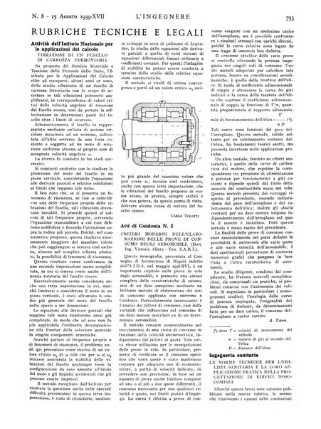 L'ingegnere rivista tecnica del Sindacato nazionale fascista ingegneri