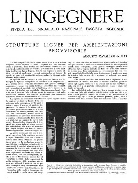 L'ingegnere rivista tecnica del Sindacato nazionale fascista ingegneri