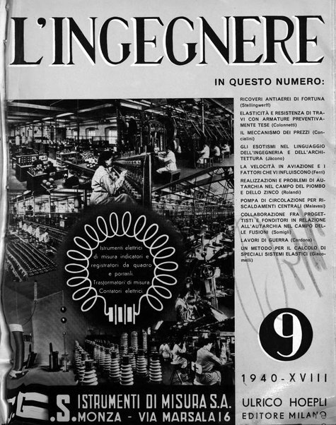 L'ingegnere rivista tecnica del Sindacato nazionale fascista ingegneri