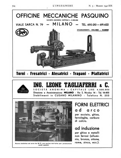 L'ingegnere rivista tecnica del Sindacato nazionale fascista ingegneri