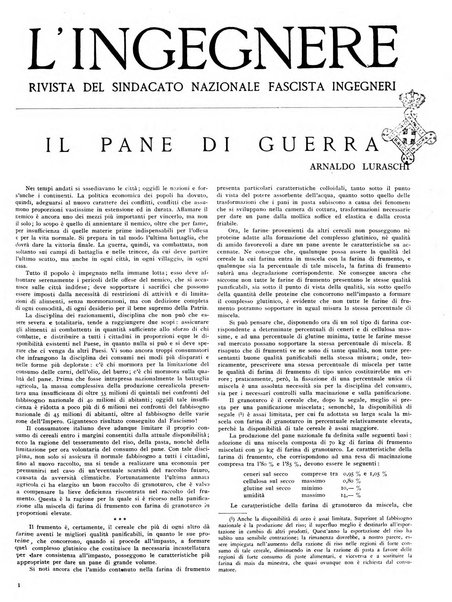 L'ingegnere rivista tecnica del Sindacato nazionale fascista ingegneri