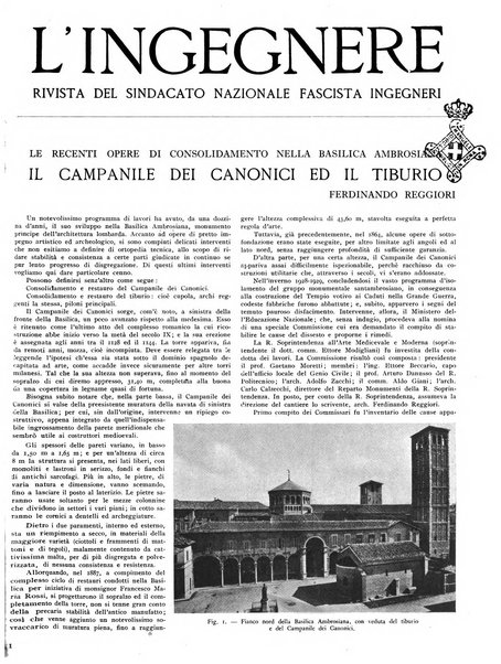 L'ingegnere rivista tecnica del Sindacato nazionale fascista ingegneri