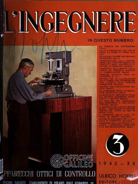 L'ingegnere rivista tecnica del Sindacato nazionale fascista ingegneri