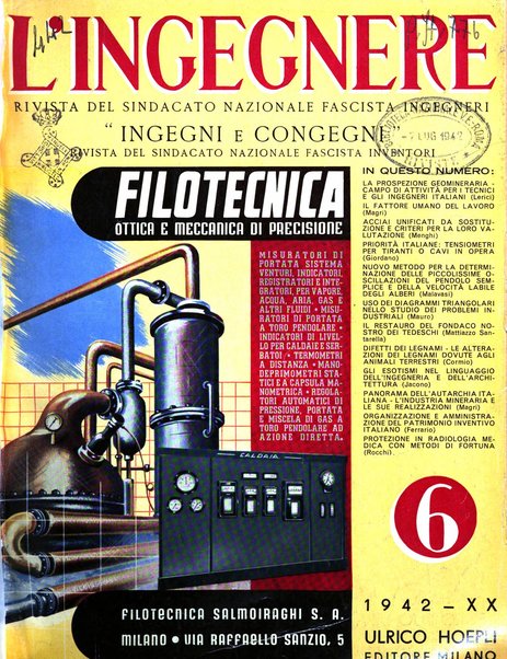 L'ingegnere rivista tecnica del Sindacato nazionale fascista ingegneri