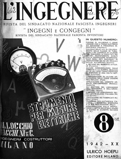 L'ingegnere rivista tecnica del Sindacato nazionale fascista ingegneri