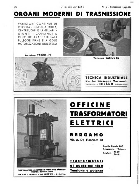 L'ingegnere rivista tecnica del Sindacato nazionale fascista ingegneri