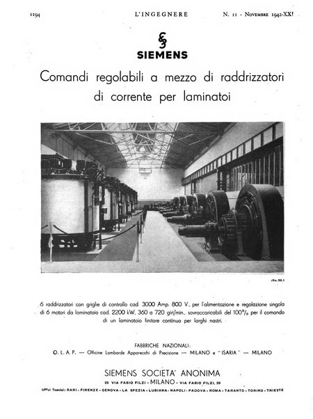 L'ingegnere rivista tecnica del Sindacato nazionale fascista ingegneri