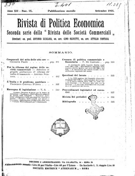 Rivista di politica economica