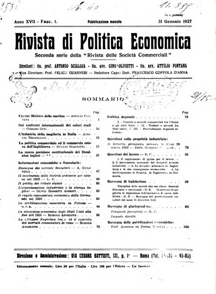 Rivista di politica economica