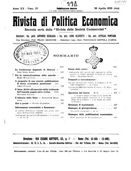 Rivista di politica economica