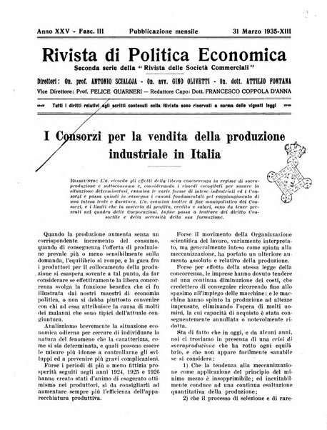 Rivista di politica economica