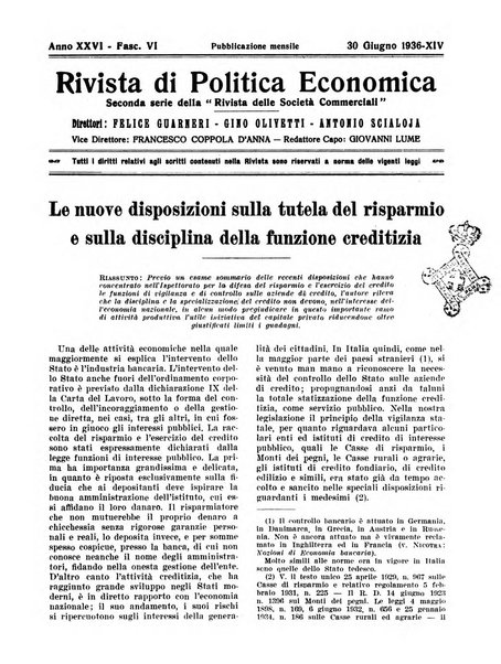 Rivista di politica economica