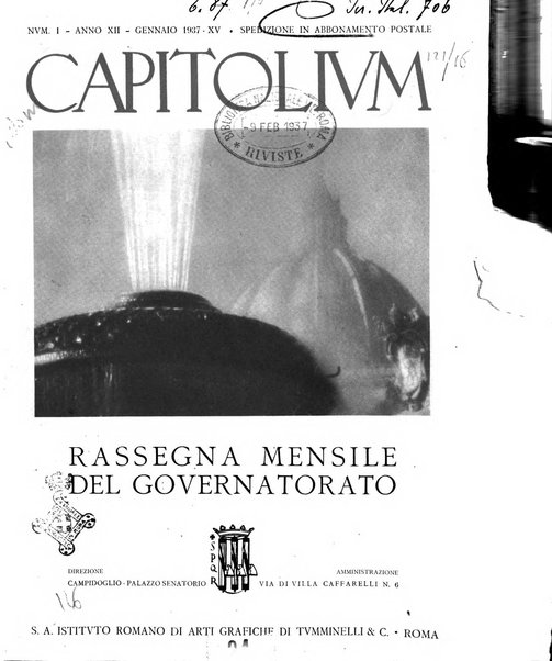 Capitolium rassegna mensile del Governatorato