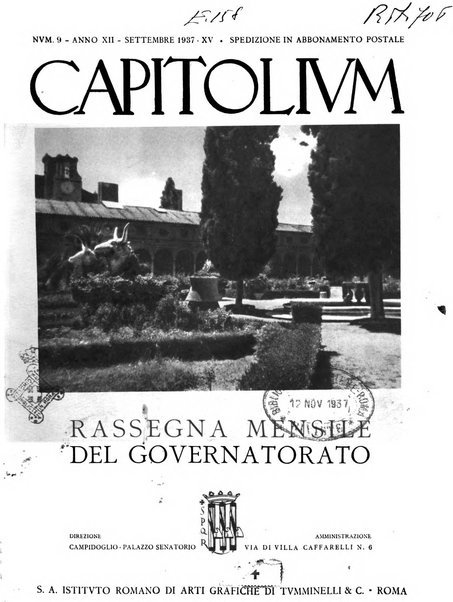 Capitolium rassegna mensile del Governatorato