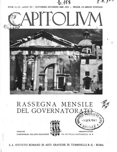 Capitolium rassegna mensile del Governatorato