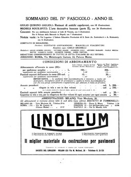 Architettura e arti decorative rivista d'arte e di storia